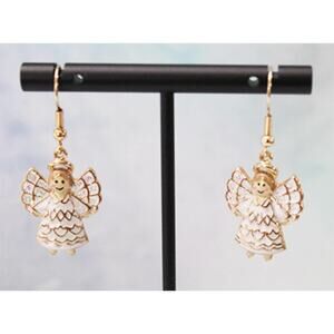 Cute Christmas Angel Drop Earrings E116